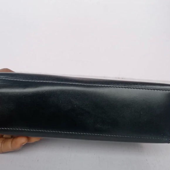 Hermes Kelly 28/32 Black Leather Handbag with palladium Hardware - Picture 5 of 9